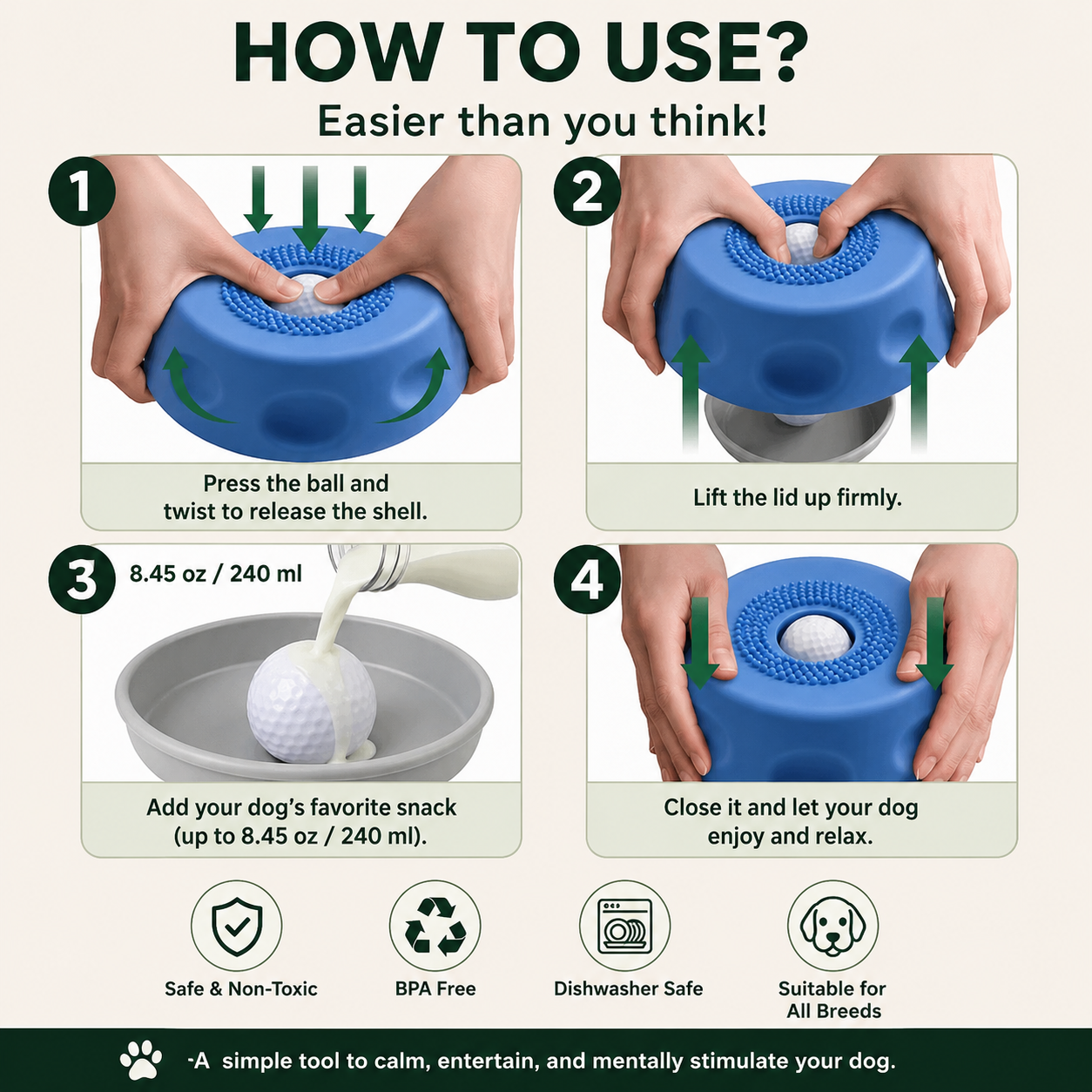 CalmLick Slow Feeding & Anxiety Relief Bowl