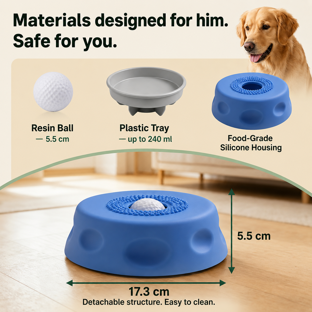 CalmLick Slow Feeding & Anxiety Relief Bowl